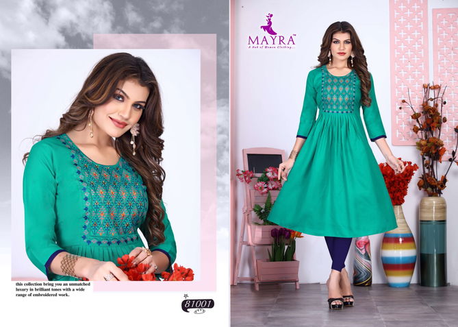 Mayra Anaya New Fancy Wear Cotton Designer Cotton Slub Kurti Collection